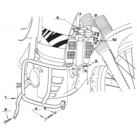 Gmole Osłony Silnika Honda Xl 600v Transalp (97-99) (Tn363) Czarne